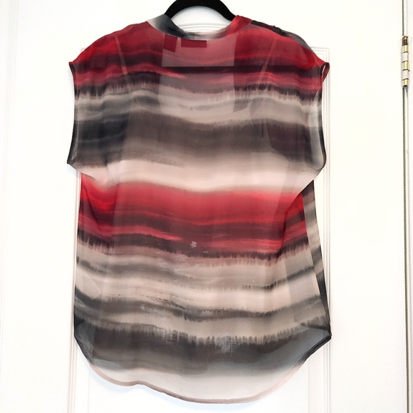 DKNY Jeans Tiki Stripe Wrap Blouse - Picture 3 of 6